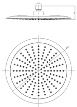 Душевая лейка LEMARK LM8034C для верхнего душа 1-функциональная