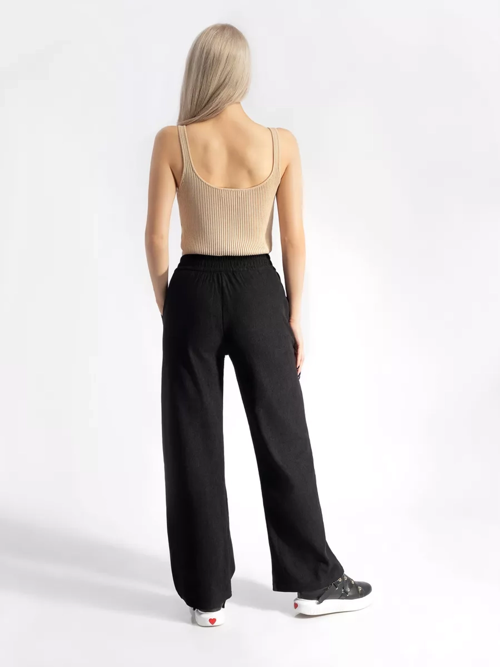 брюки вельветовые широкие палаццо на резинке