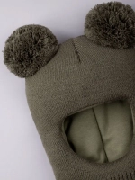 Шапка шлем детская зимняя вязаная