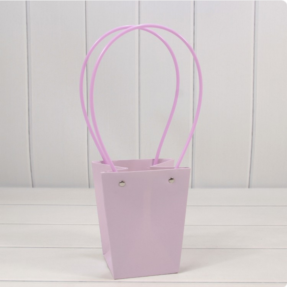 Пакет подарочный 15,5х13х9,5 Ваза для цветов (Сиреневый)