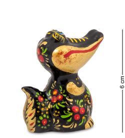 ГЛ- 981 Фигурка «Крокодил» хохлома (Гжельский фарфор)