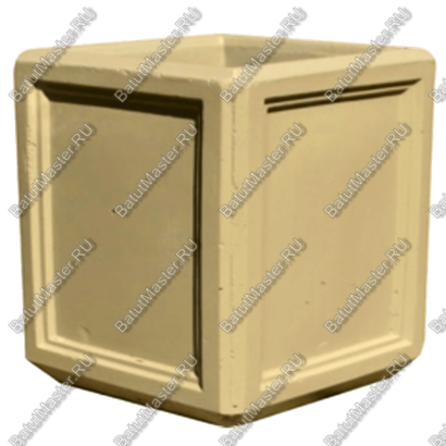 УРНА ЧЕТЫРЕХГРАННАЯ С РЕЛЬЕФОМ, ОКРАШЕННАЯ