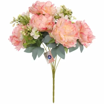 Искусственные цветы «Пионовое наслаждение» 46см 5 цветков розовые