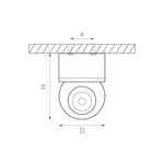 i07207 Светильник INTERO LED 9W 850LM 24G ЧЕРНЫЙ 3000K (217072+521707)