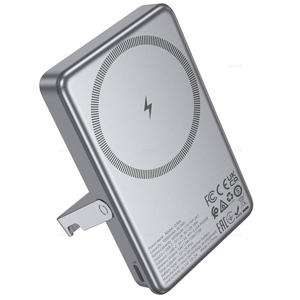 Портативный аккумулятор Hoco Q36A 10000mAh PD20W (metal grey)