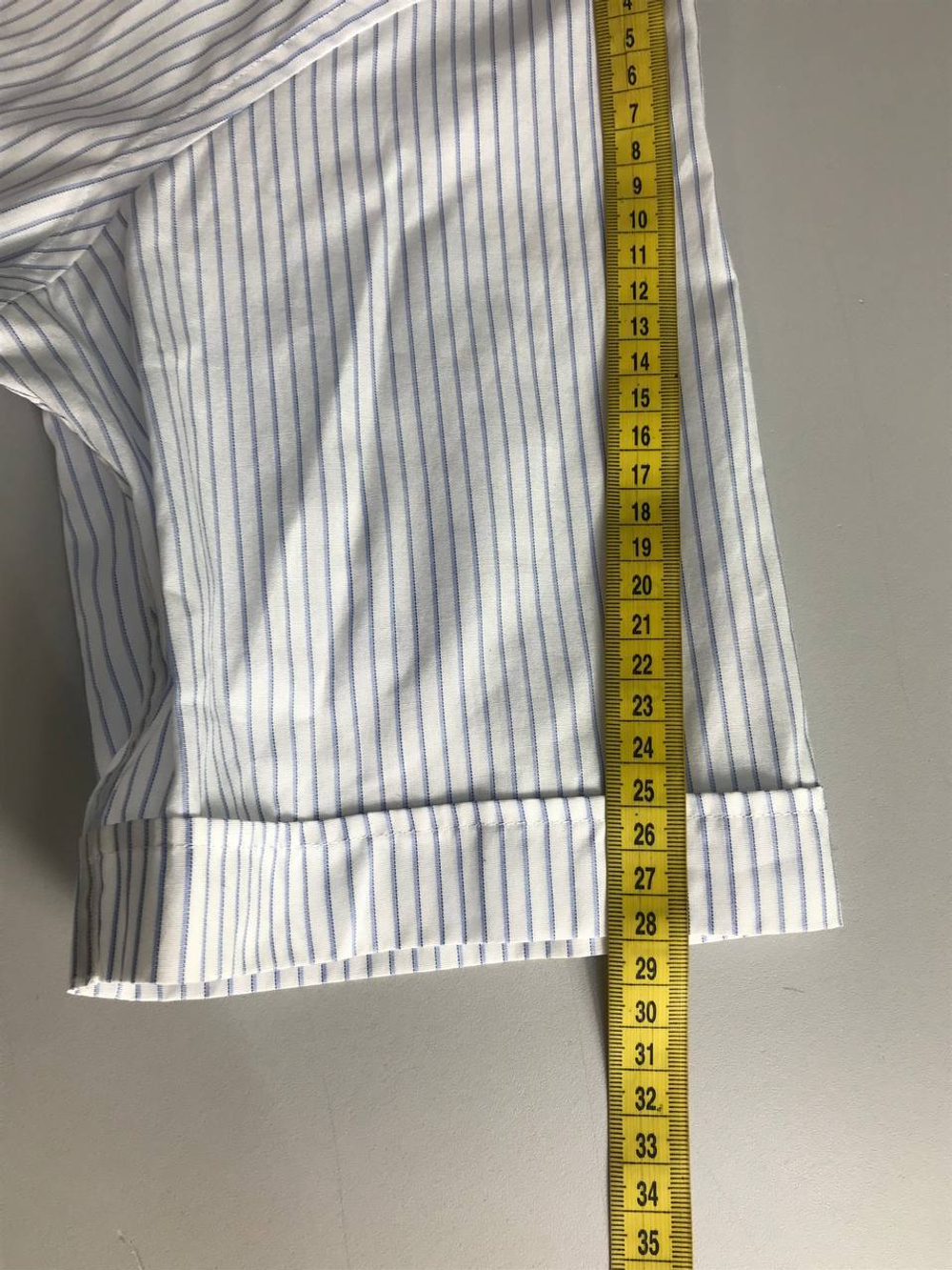 Рубашка Eterna в полоску, маркировка 40, визуально 46/48 размер