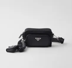 Сумка Prada через плечо из нейлона и кожи Saffiano