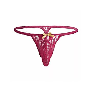 Мужские трусы стринги бордовые Romeo Rossi RR1033-8