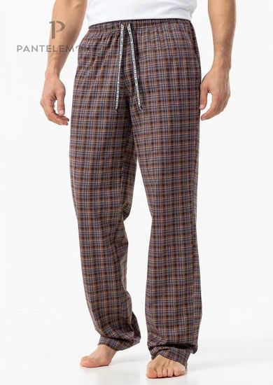 Брюки мужские Pantelemone PDB-164, клетка коричневая