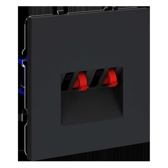 Розетка акустическая встраиваемая Voltum S70 4-местная, (графит) VLS060307