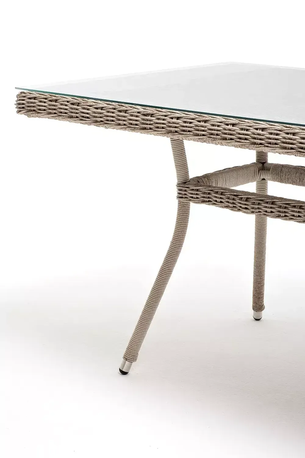 "Латте" плетеный стол из искусственного ротанга 200х90см, цвет бежевый