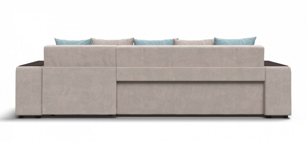 Угловой диван Дубай Велюр Монолит латте, Велюр Монолит аква