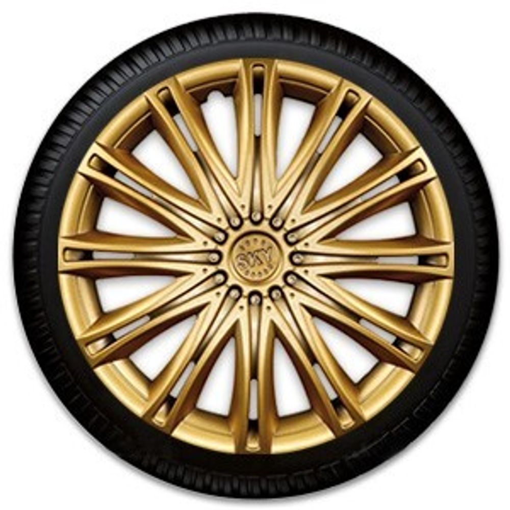 Колпак колеса R13 Скай золотистый (в мешке 4 упак) (LION)