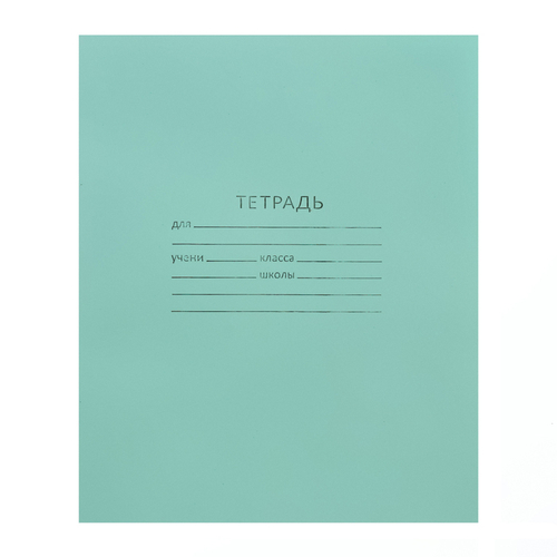 Тетрадь в косую линейку «Зелёная обложка» 12 л.