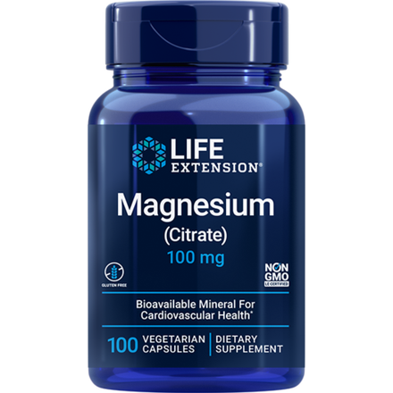 Magnesium (Citrate) 100 мг 100 капсул Life Extension