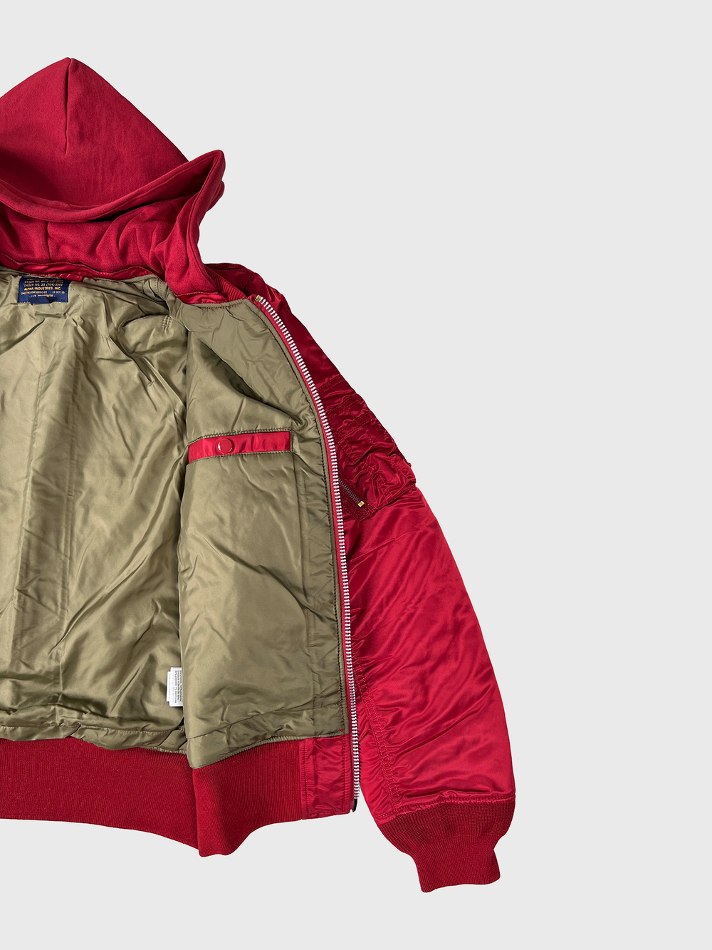 Бомбер Alpha Industries MA-1 NATUS COMM. RED/VNTG OLIVE LINING - S
