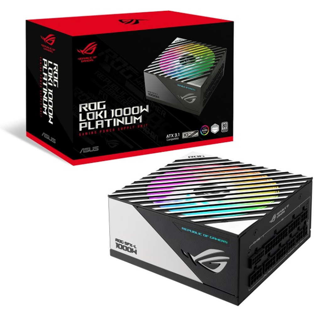 Блок питания ASUS 1000W ROG-LOKI-1000P-SFX-L-GAMING, модульный, RGB, 16 Pin PCIe 5.0, 80 PLUS Platinum (90YE00N1-B0NA00)