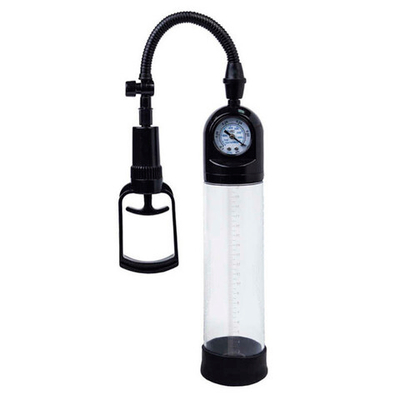 Черная вакуумная помпа с манометром Vacuum Pump TOYFA A-TOYS (Цвет: прозрачный с черным)