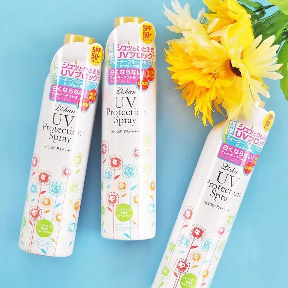 Lishan Солнцезащитный спрей Лишан с запахом мыла - UV Protection Spray SPF 50+ PA++++ , 200 г