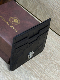 Картхолдер Stefano Ricci из кожи крокодила