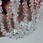 Хрусталь ( ~34см нить, 4мм) крошка, треугольник, "алмазный хрусталь", прозрачный