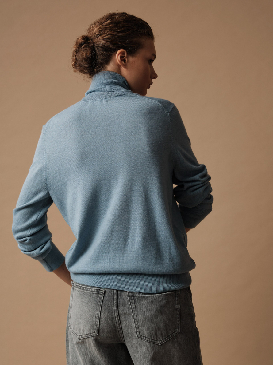 J0215 Джемпер женский, голубой dbr