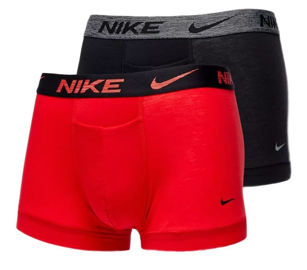 Мужские спортивные боксеры Nike Everyday Dri-Fit ReLuxe Trunk 2P - university red/black