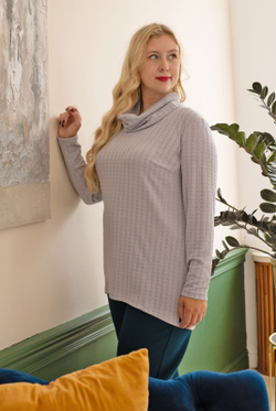 Трикотажная туника 1685АП, Серебро #133Са201685АП