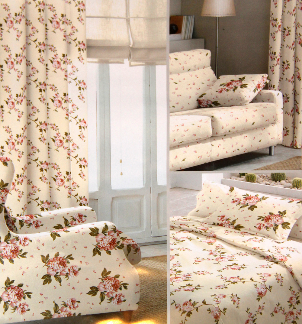 Ткань для штор Mediterraneo Petalos (Медитерранео Петалос) B 01 Rojo