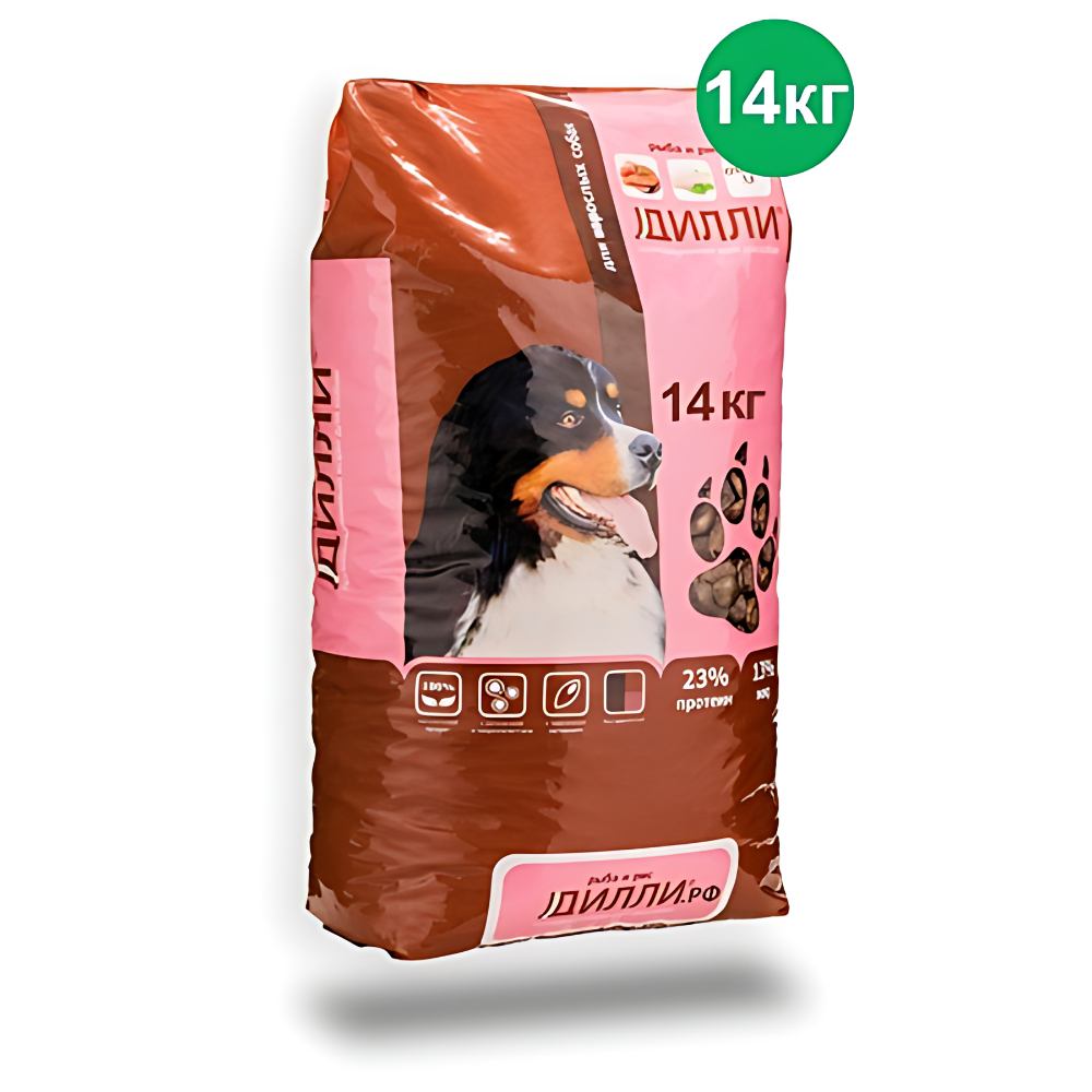 Дилли корм сухой для собак рыба с рисом