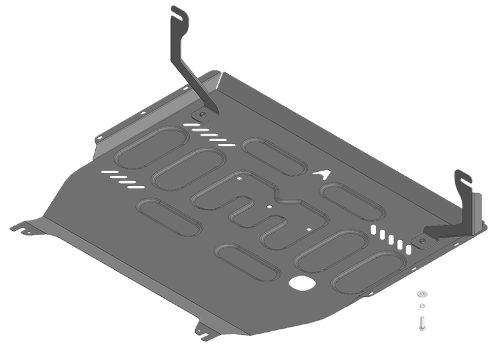 Защита картера двигателя, КПП. 1,5 мм, Сталь. для Geely Tugella 2020-н.в., Motodor.54205