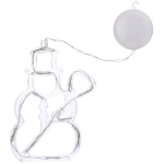 Фигура светодиодная «Снеговик» 13х18 см (батарейки 3 ААА), 1 реж, Белый