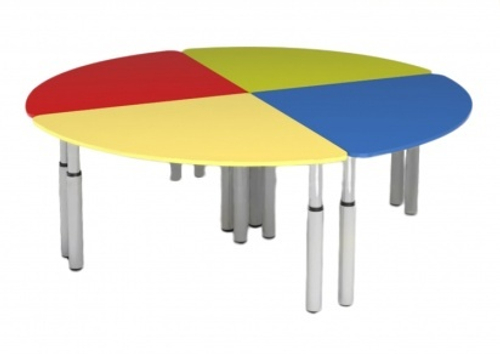 Стол круг 4 части регулируемый, d-1400