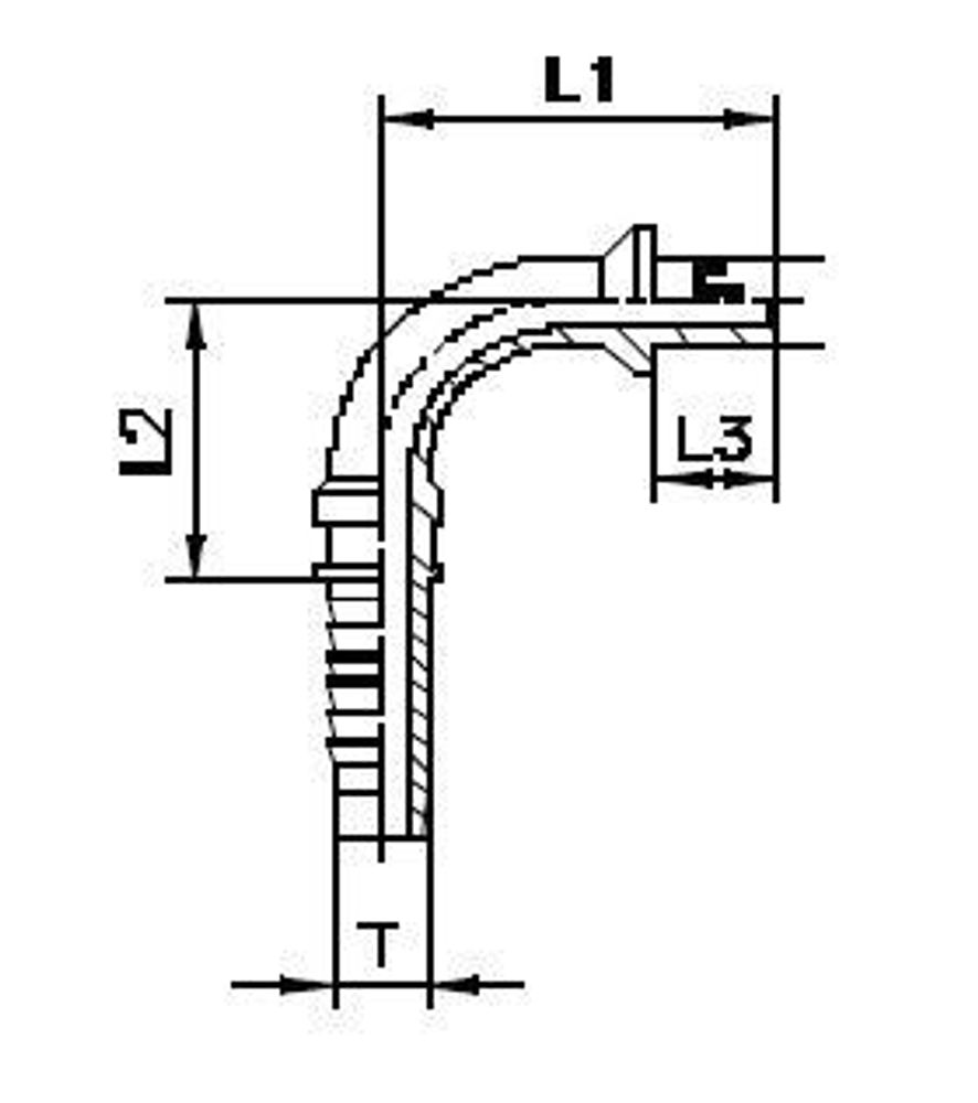 Фитинг DN 08 BEL (Ш) 10 (90)