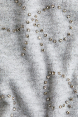 H&M Свитер с вышивкой, серый