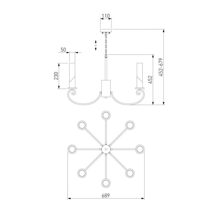 Подвесная люстра Eurosvet Banci 60117/8 никель