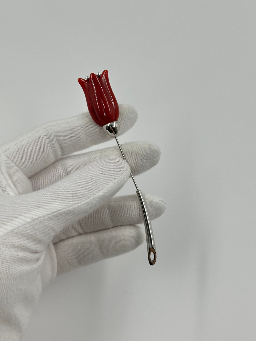 Брошь булавка Тюльпан Givenchy 1978 год