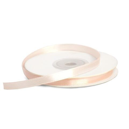 Лента атласная 6 мм,намотка 22,85 метров ПУДРОВАЯ