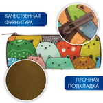 Пенал-тубус BRAUBERG с эффектом Soft Touch мягкий "Cats" 22х8 см (2 штуки в упаковке)