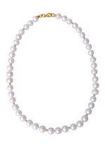 Романтичные бусы из белого жемчуга, фурнитура с премиальным золочением