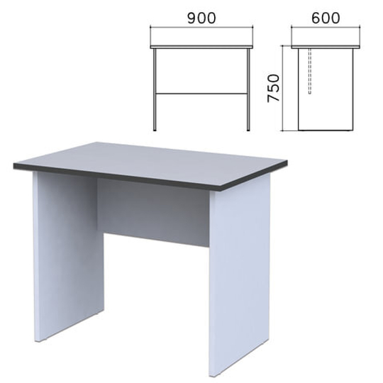 Стол письменный "Монолит", 900х600х750, цвет серый,19.11