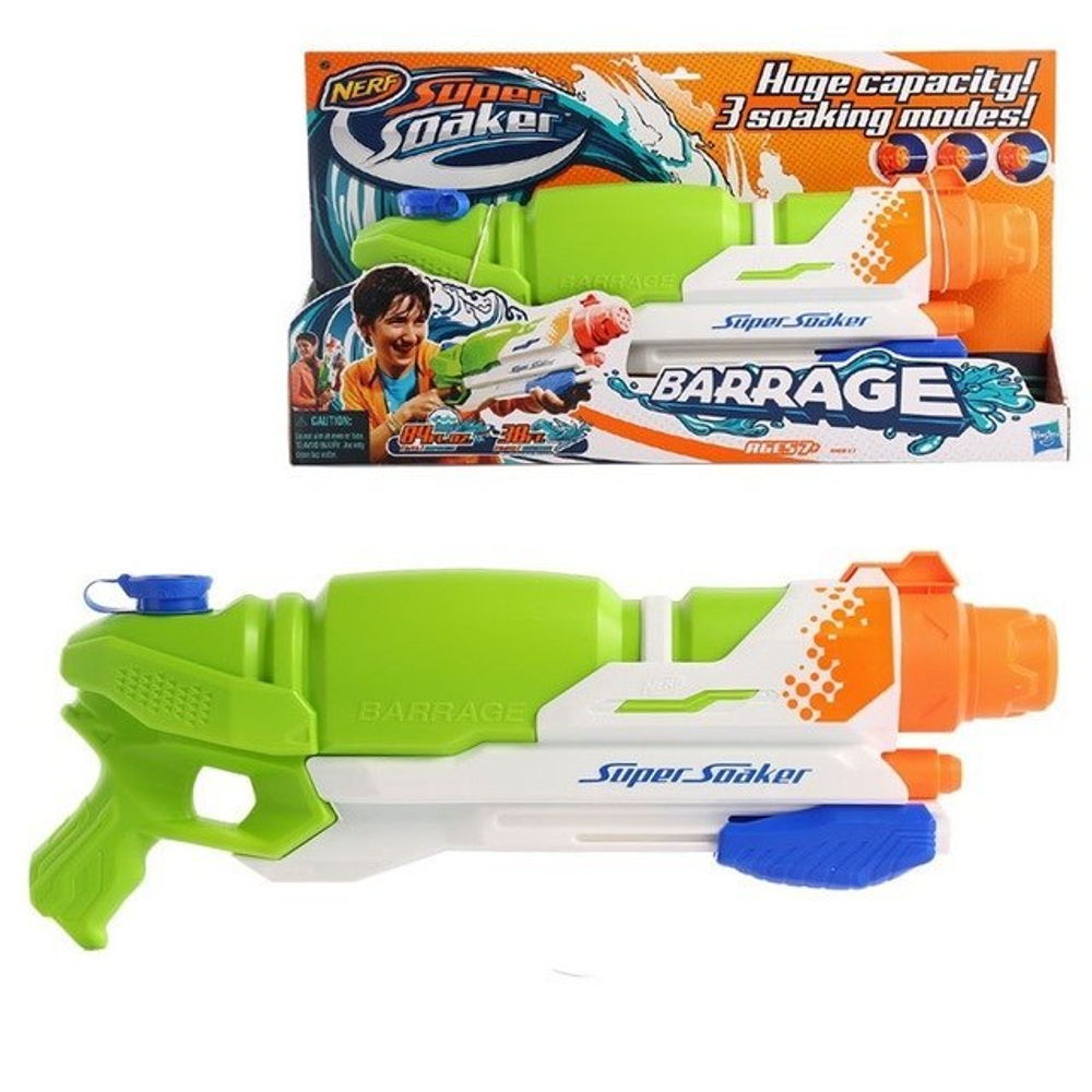 Nerf: Водяной бластер Super Soaker Шквал A4837H — Supersoaker Barrage Water Blaster — Нерф Нёрф Хасбро