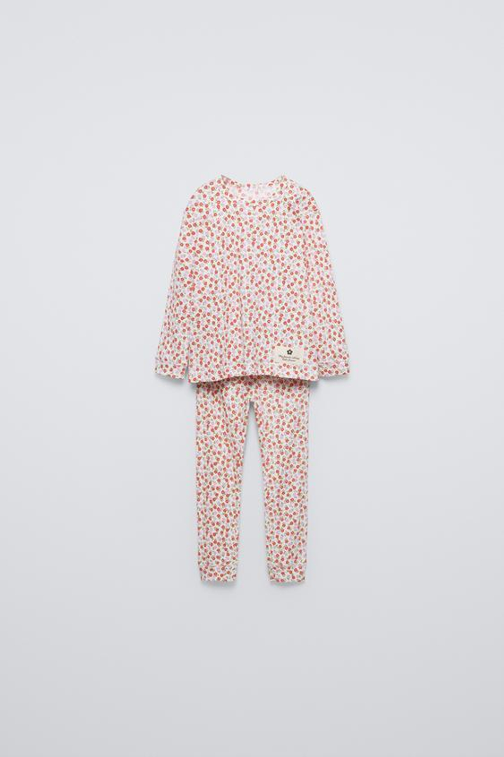 ZARA ПИЖАМА С ЦВЕТОЧНЫМ ПРИНТОМ, КОРАЛЛОВЫЙ