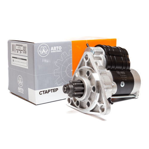 Стартер редукторный. для переоборудования с ПД-10, со смещенным редуктором, МТЗ, 12 В, 2.8/4.2 кВт, 10 зуб.