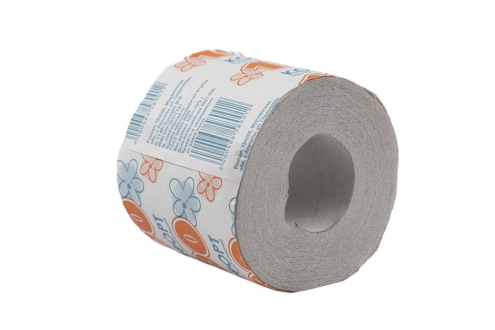 Туалетная бумага 1-слойная "Комфорт" серая 56 шт/уп