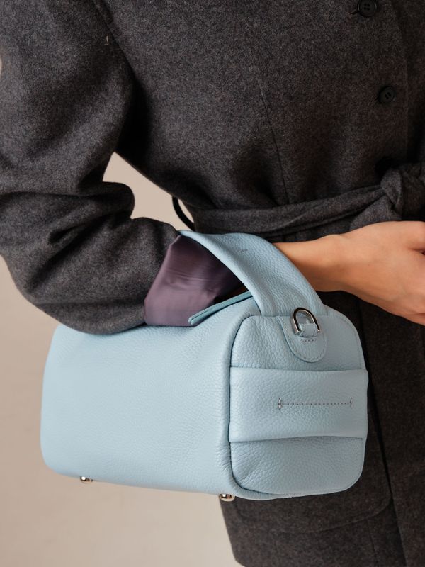 Кожаная сумка Solea DBR 31365 светло-голубой