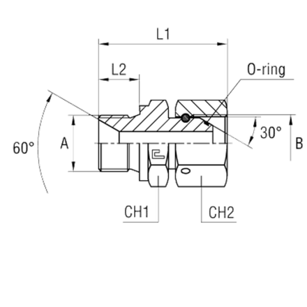 Соединение PFN BSP 1" BSP 3/4"