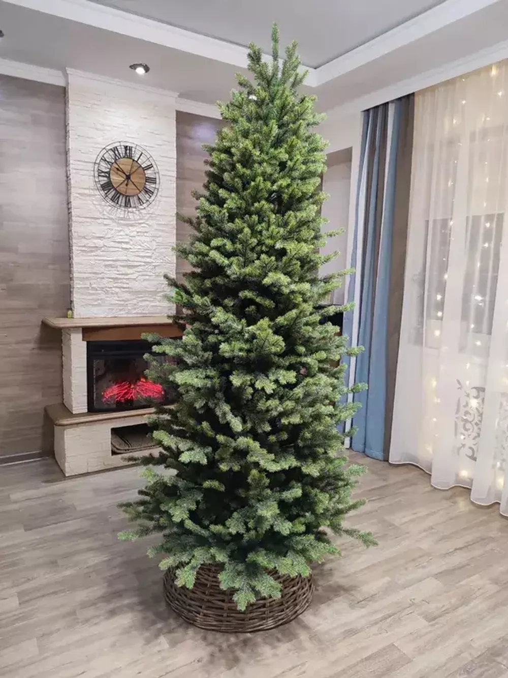 Искусственная узкая елка «Монте» (Литая хвоя) от 1,2 м до 2,1 м