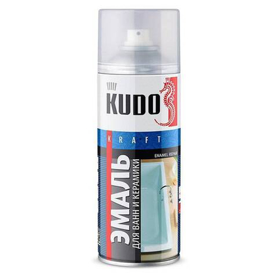 Краска аэрозоль для ванн KU-1301 белая 520мл