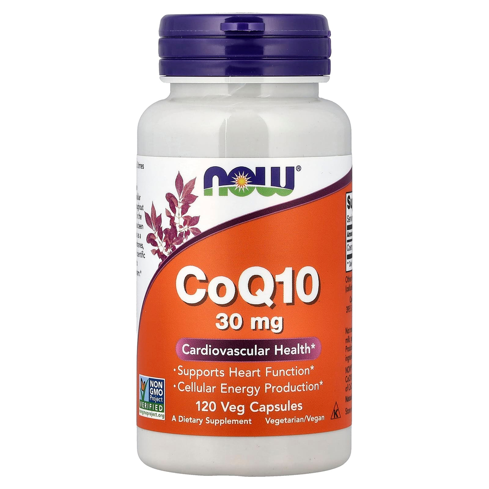 NOW Foods, коэнзим Q10, 30 мг, 120 растительных капсул